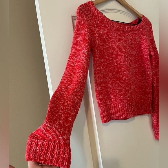 Sale! American Eagle Cotton Rich Coral Long Sleeve Sweater Women’s Size Small - Picture 10 of 16
